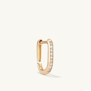 Mejuri Single Pavé Diamond U Hoop